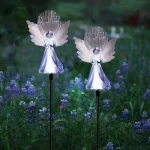 Alpine Corporation Solar Angel Garden Stakes with Fiber Optic Wings, Set of 2 thumbnail 2