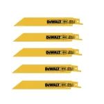 DEWALT 6 in. 18 TPI Bi-Metal Straight Back Reciprocating Saw Blade (5-Pack) thumbnail 1