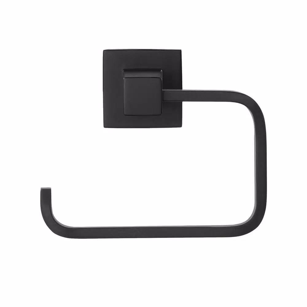 Glacier Bay Farrington Matte Black Towel Ring
