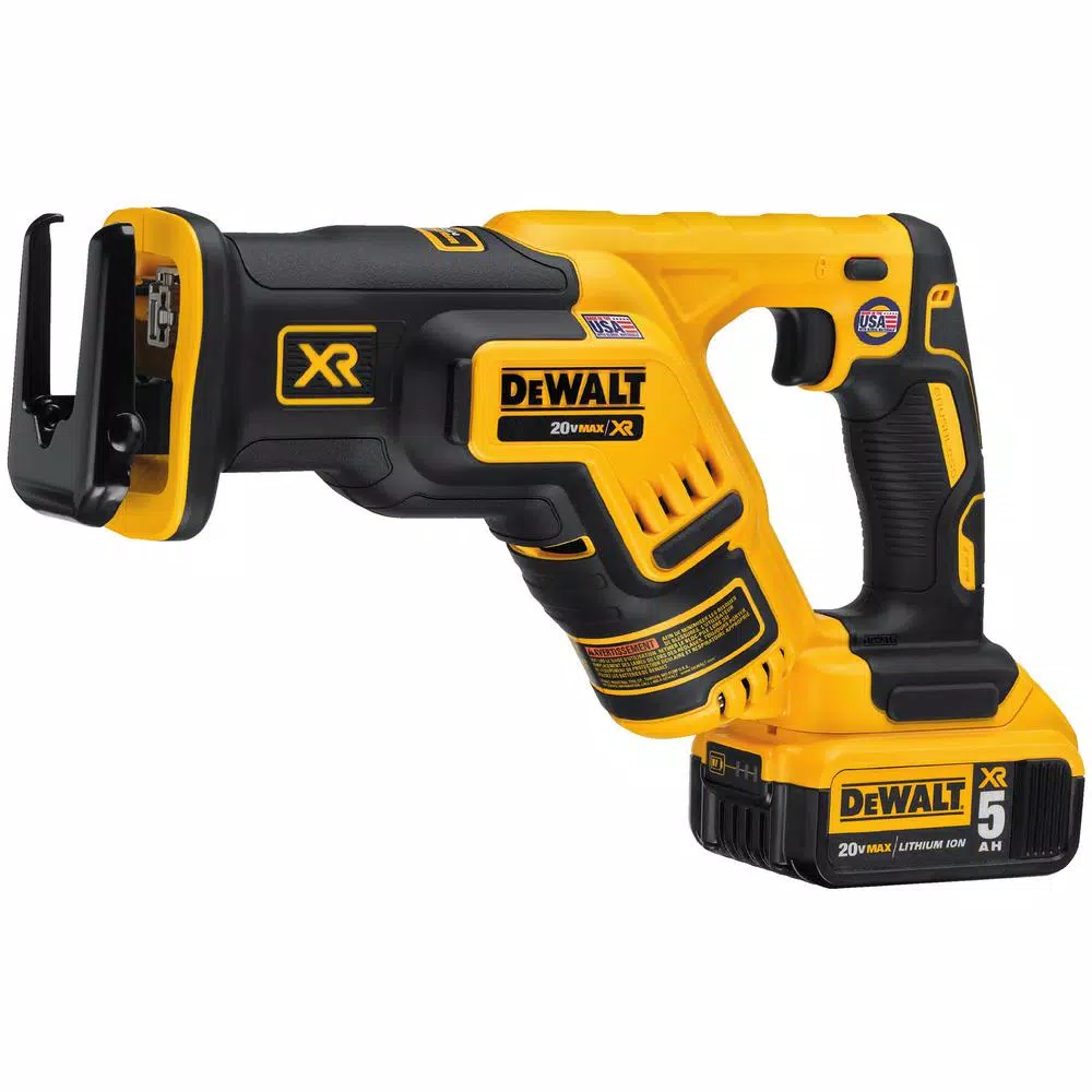 DEWALT 20V MAX XR Cordless Brushless Compact Reciprocating Saw Kit with (2) 5.0 Ah Batteries & Charger