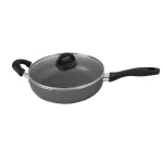 Oster Clairborne 3 qt. Aluminum Nonstick Saute Pan with Glass Lid, Charcoal Grey thumbnail 1