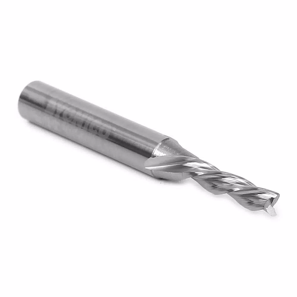 Yonico 5/32 in. 3-Flute Downcut Spiral End Mill, 1/4 in. Shank Solid Carbide CNC Router Bit