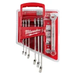 Milwaukee 7-Piece SAE Combination Wrench Set with Max Bite Open-End Grip thumbnail 11