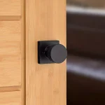 Kwikset Pismo Square Matte Black Half-Dummy Door Knob thumbnail 2