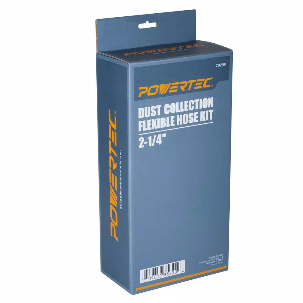 POWERTEC Dust Collection Flexible Hose Kit, 2-1/4 in. Diameter