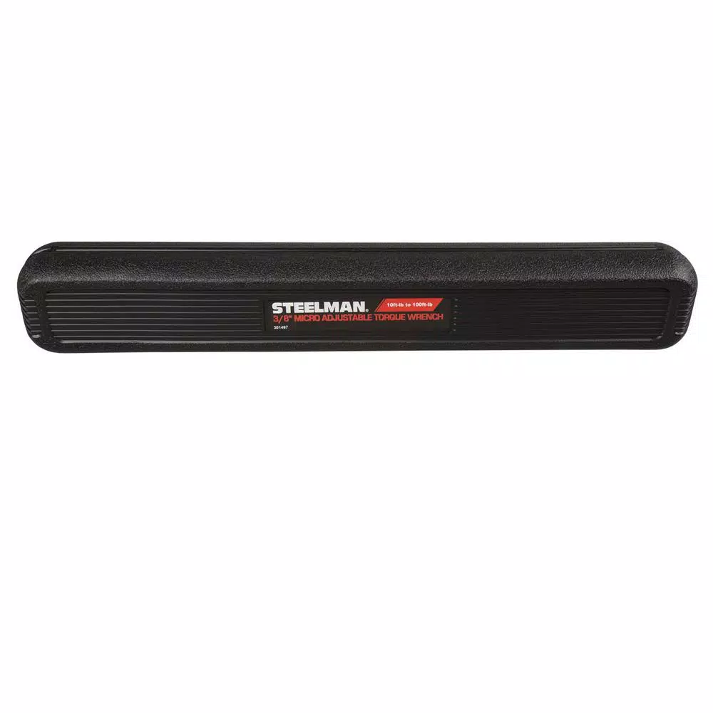 Steelman 3/8 in. Drive 10-100 ft-lb Micro-Adjustable Torque Wrench with Calibration Certificate