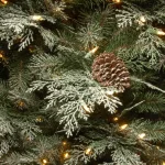 National Tree Company 7.5 ft. Feel Real Frosted Mountain Spruce Pre-lit Artificial Christmas Tree with 750 Clear Lights thumbnail 3