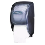 San Jamar Duett Standard Toilet Tissue Dispenser, Transparent Black Pearl thumbnail 2