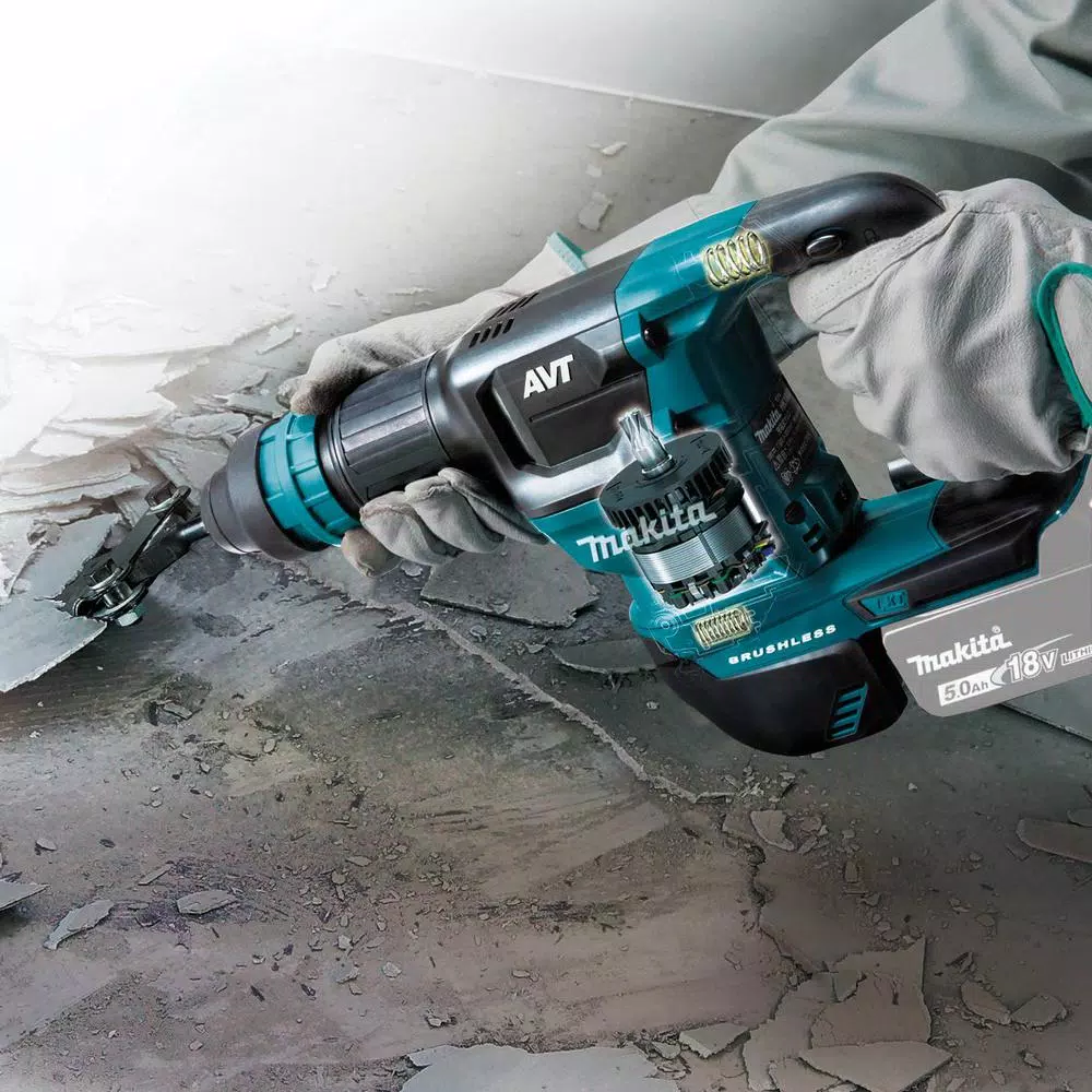 Makita 18V LXT Brushless Cordless AVT Power Scraper, SDS Bit, Tool Only