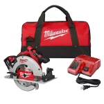 Milwaukee M18 7-1/4 in. Brushless Cordless Circular Saw Kit with 5.0 Ah Battery, Charger and Bag thumbnail 1