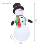 Sunnydaze Decor 6.8 ft. Holly Jolly Snowman Inflatable Outdoor Christmas Decoration with LED Lights thumbnail 3