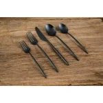 Cambridge Silversmiths Gaze Black Satin 20-Piece Flatware Set, Service for 4 thumbnail 3