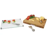 Legacy Concerto Bamboo Cutting Board and Cheese Tool Set with Tempered Glass Tray thumbnail 3