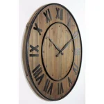 Infinity Instruments Wine Barrel 24 in. Wood and Steel Round Wall Clock thumbnail 4