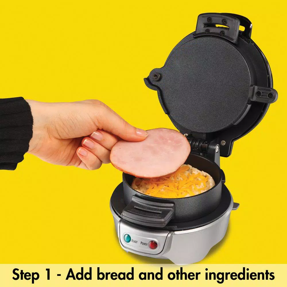 Hamilton Beach 600W Silver Non-Stick Breakfast Sandwich Maker
