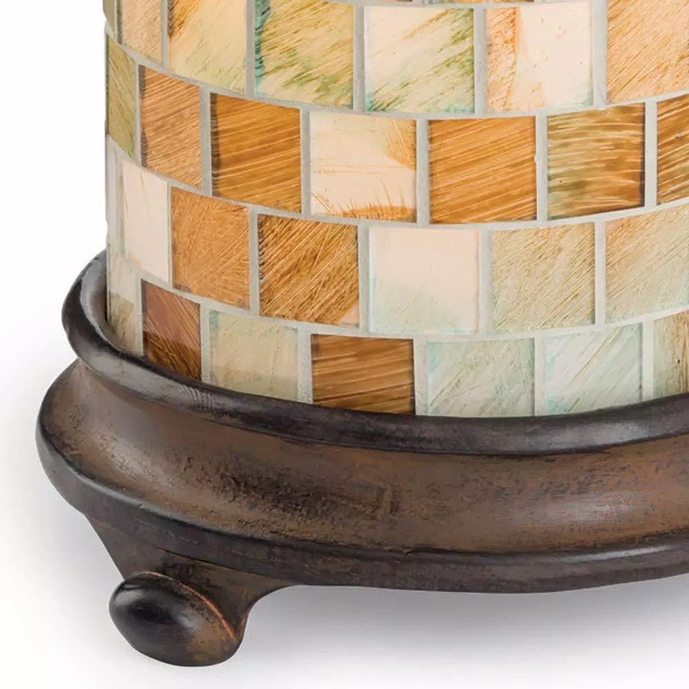 Candle Warmers Etc 8.8 in. Sea Glass Illumination Fragrance Warmer - Coastal Style Wax Melt Burner