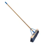 Quickie Job Site 24 in. Super Stiff Poly Push Broom with 60 in. Wood Handle (2-Pack) thumbnail 1