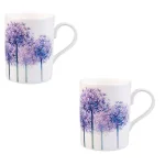 Unbranded Roy Kirkham Lucy Alliums Fine Bone China Mug Set of 6, 320ml, Made in England thumbnail 4