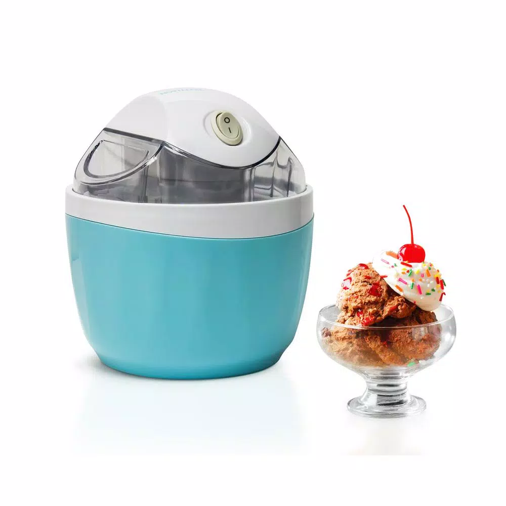 Nostalgia 0.5 Qt. Aqua Electric Ice Cream Maker, No Ice or Salt Needed