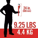 RIDGID 24 in. Heavy-Duty Straight Pipe Wrench, 3 in. Capacity thumbnail 7