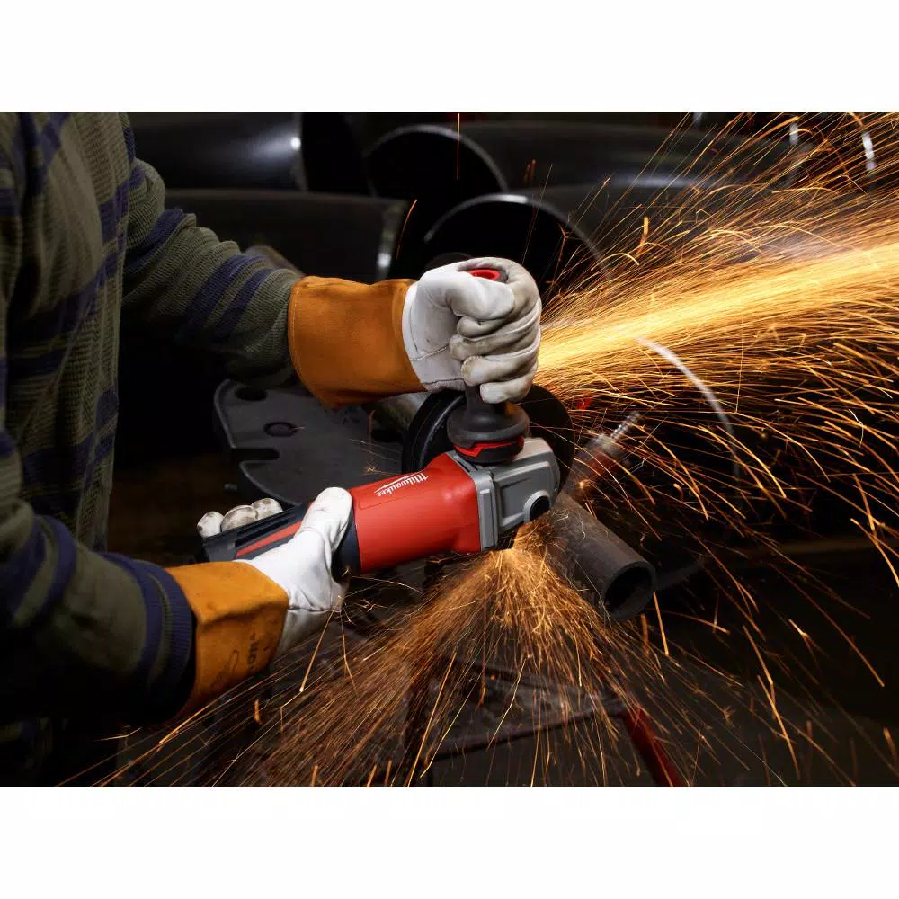 Milwaukee 6 in. 13 Amp Small Angle Grinder with Paddle Switch, 9000 RPM