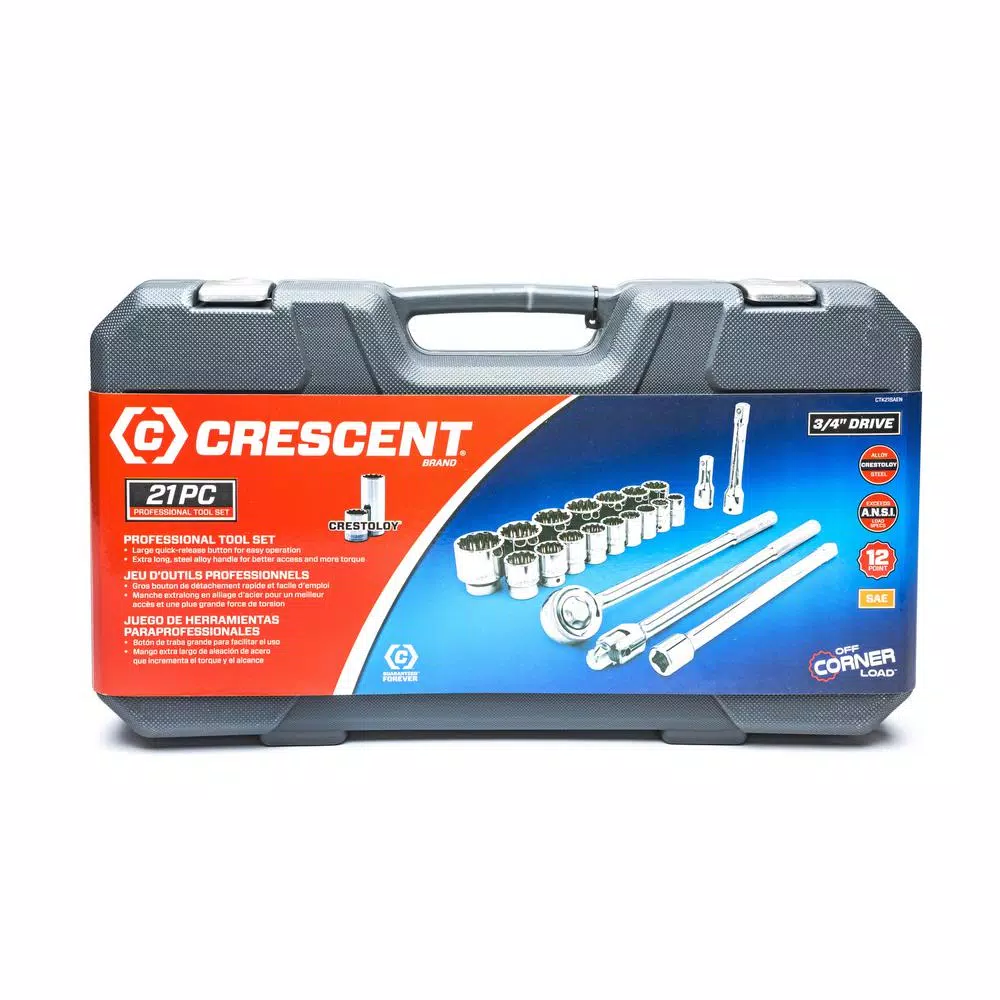 Crescent 21-Piece 3/4 in. Drive 12-Point SAE Mechanics Tool Set
