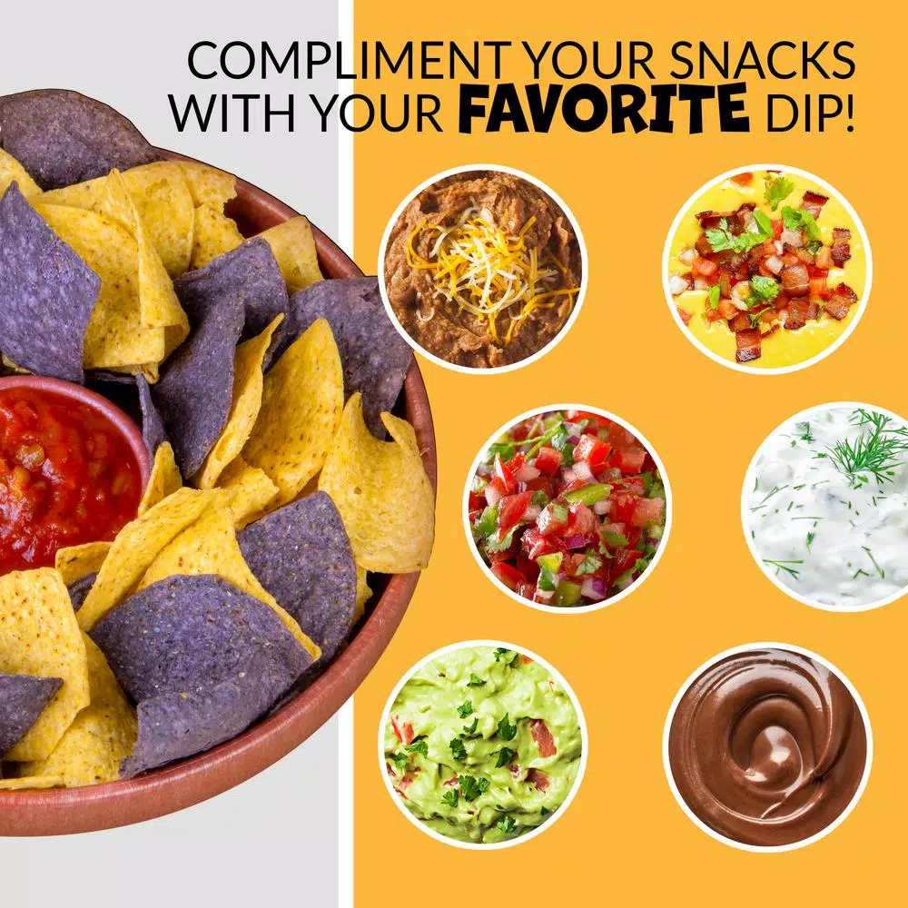 TACO TUESDAY 10.5 in. Brown Plastic Circular Chip and Salsa Serving Bowl Set, 2-Piece