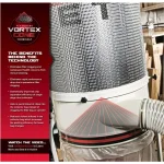 JET DC-1200VX-CK1 2 HP 1200 CFM Dust Collector with Vortex Cone and 2-Micron Canister Kit, 230V thumbnail 3