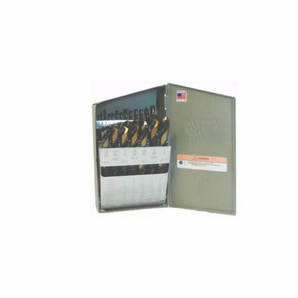 Triumph Twist Drill 29-Piece High Speed Steel Twist Drill Bit Set, 1/16 in. to 1/2 in., Black/Bronze Oxide Finish