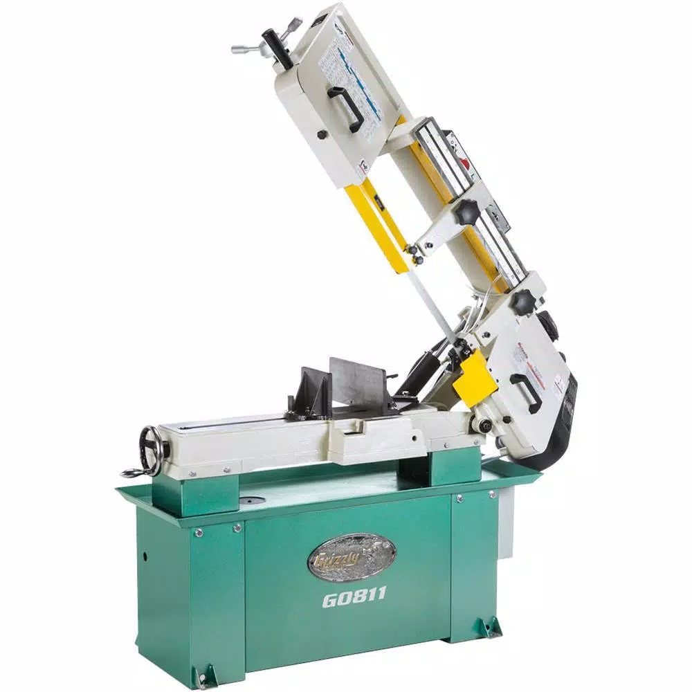Grizzly Industrial Horizontal Metal-Cutting Bandsaw, 1-1/2 HP, 220V, 9 in. x 16 in. Capacity