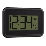 La Crosse Technology Modern Digital Wall Clock with Temperature Display, Countdown Timer, and Alarm - Black thumbnail 6