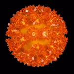 Wintergreen Lighting 6 in. 70-Light LED Orange Decorative Starlight Sphere thumbnail 1