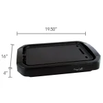 MegaChef 165 sq. in. Reversible Indoor Grill and Griddle, 1200W, Black thumbnail 4