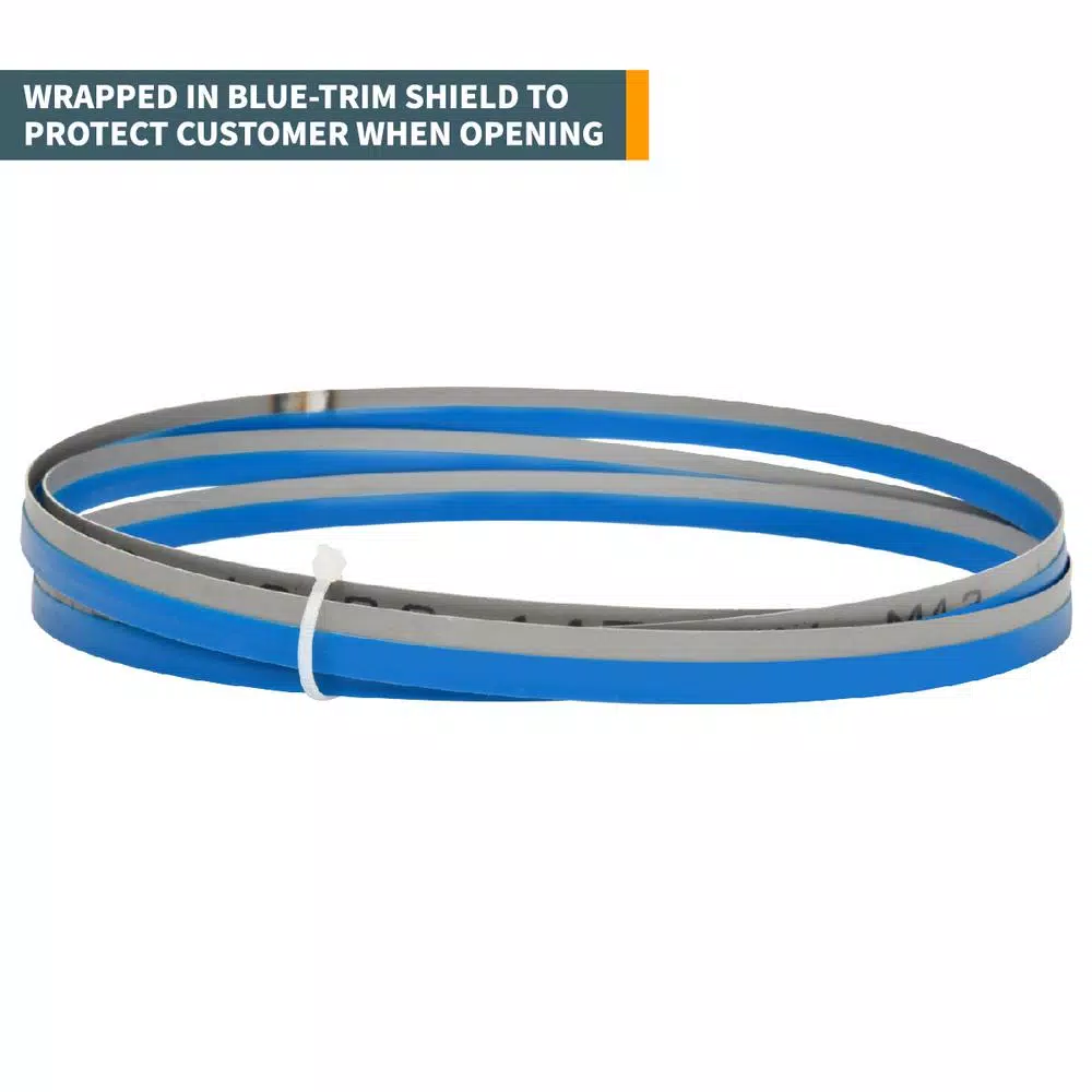 POWERTEC 80 in. x 1/2 in. 14 TPI Bi-Metal Bandsaw Blade for Soft Metals and Non-Ferrous Alloys