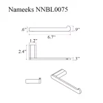 Nameeks Glam Hotel Contemporary Toilet Paper Holder - Polished Chrome Brass thumbnail 5