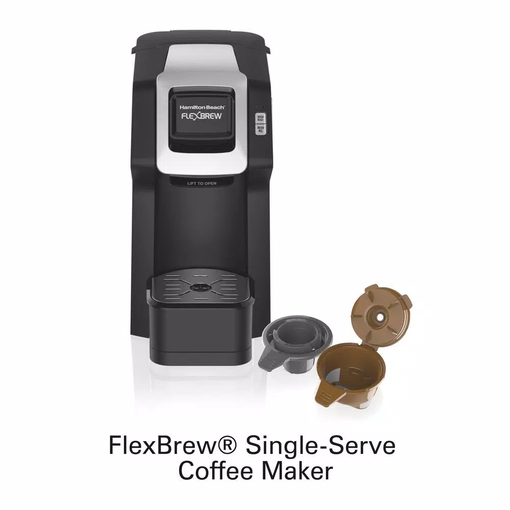 Hamilton Beach FlexBrew Black Single Serve Coffee Maker - Brews K-Cup Pods & Ground Coffee