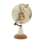 LITTON LANE 14 in. New Traditional Decorative World Globe with Marble and Iron Stand thumbnail 1