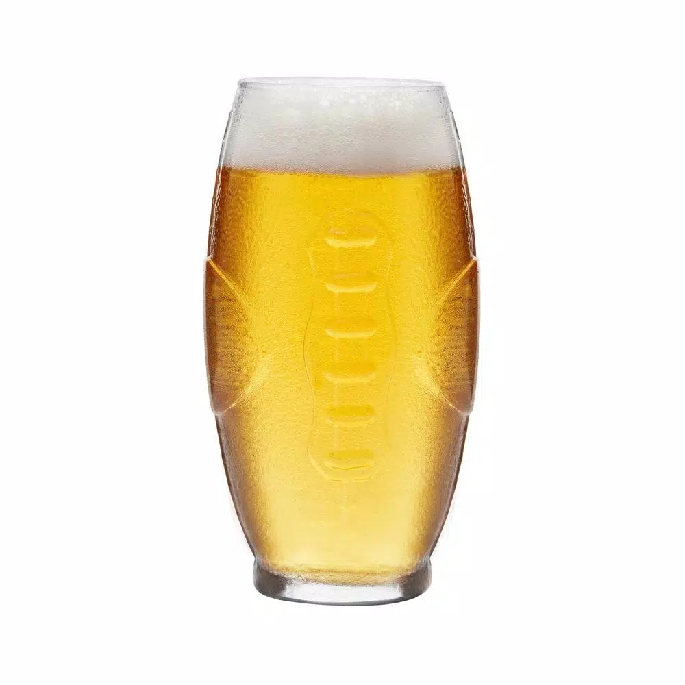Libbey Football Shaped Glass Tumbler Set, 23 oz. Beer Glasses (8-Pack)