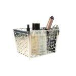 Spectrum Macklin Medium Metal Storage Basket, Zinc Plated Steel with Label Plate thumbnail 1