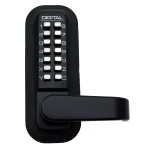 Unbranded LockeyUSA 2835 Jet Black Mechanical Keyless Digital Door Lock Lever Set thumbnail 1