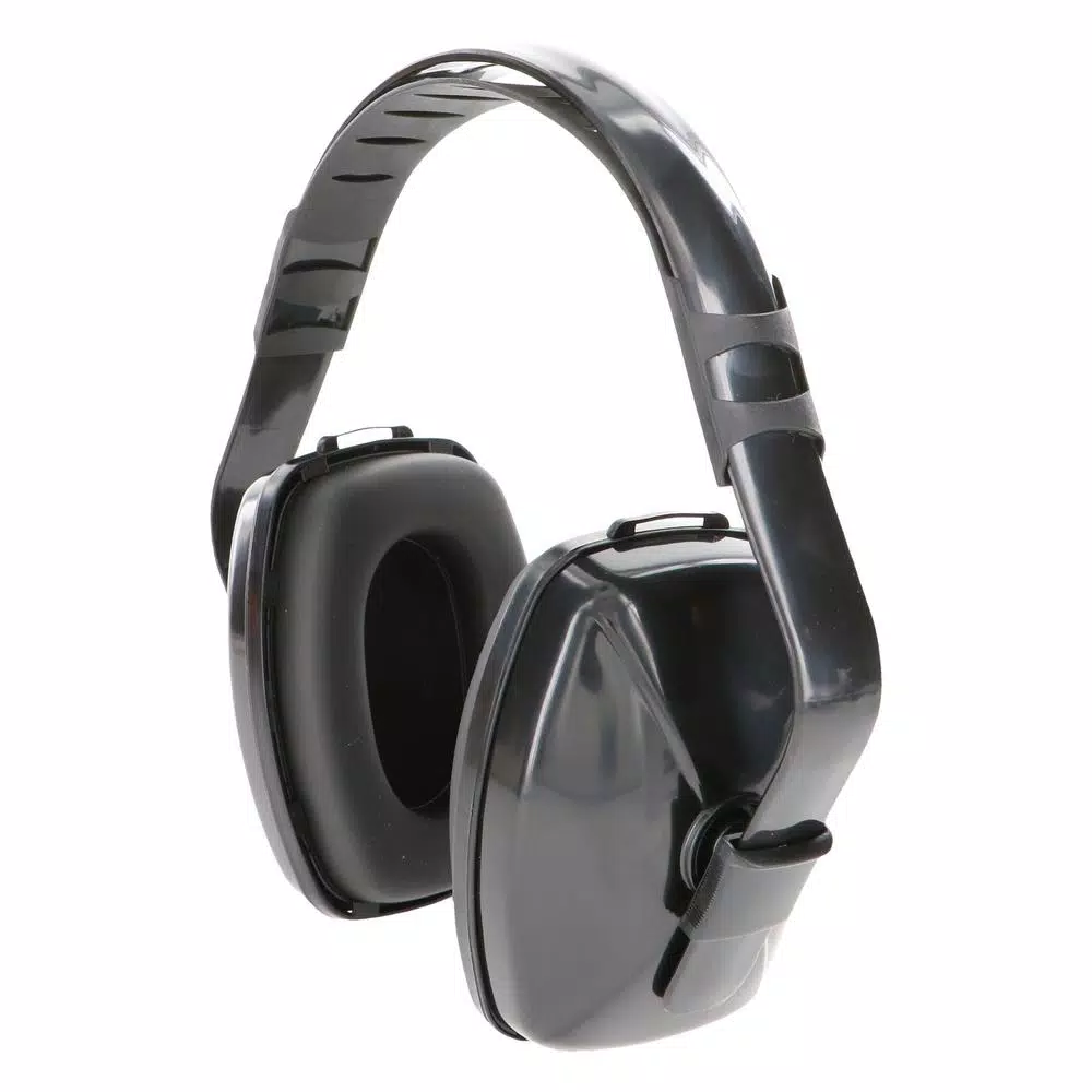 HDX Black Passive Hearing Protection Ear Muffs, 23 dB NRR, Lightweight Over-the-Head Design