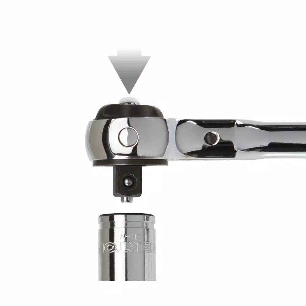 TEKTON 3/8 in. Drive 9 in. Swivel Head Ratchet, 72-Tooth