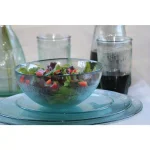 French Home Birch 12-Piece Recycled Glass Dinnerware Set, Clear, Service for 4 thumbnail 3