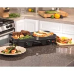 Hamilton Beach 3-in-1 Indoor Grill and Griddle, 180 sq. in. Nonstick Cooking Surface, Black thumbnail 7