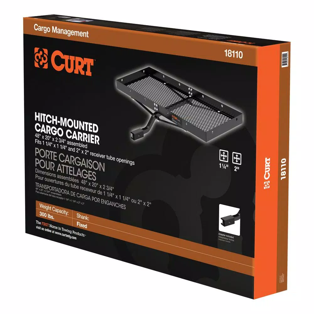 CURT Aluminum Bolt-Together Hitch Cargo Carrier, 300 lb. Capacity, 2 in. Receiver