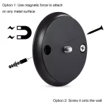 Wasserstein Magnetic Wall Mount for Google Nest Cam IQ Indoor - Dual Screw & Magnet Installation, Black thumbnail 4