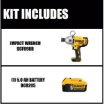 DEWALT 20V MAX XR Brushless 7/16 in. High Torque Impact Wrench Kit with 5.0Ah Battery thumbnail 2