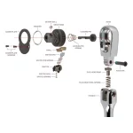 TEKTON 1/2 in. Drive 10-1/2 in. Flex Quick-Release Ratchet, 90-Tooth Ultra-Compact Head thumbnail 8