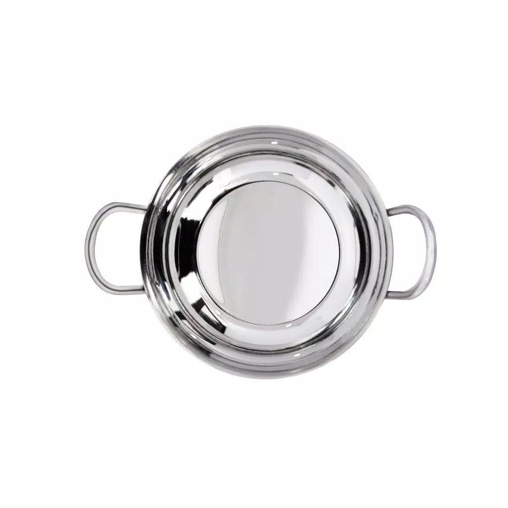 Unbranded 0.50 qt. Stainless Steel Balti Pan with Easy-Grip Handles