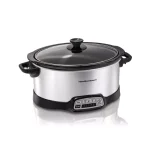 Hamilton Beach 7 Qt. Programmable Stainless Steel Slow Cooker with Built-In Timer and Temperature Settings thumbnail 1